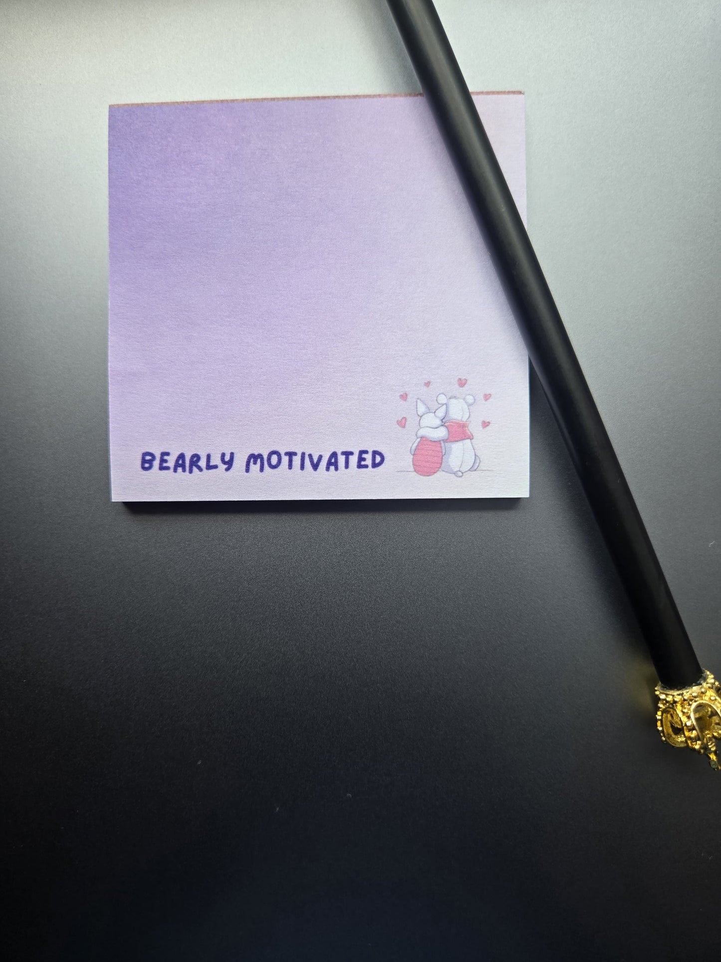 Bearly motivated sticky notes
