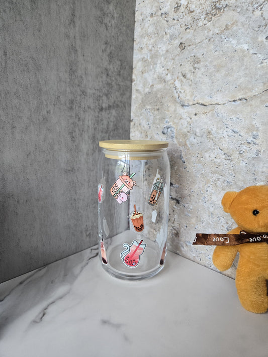 Boba 16oz glass cup
